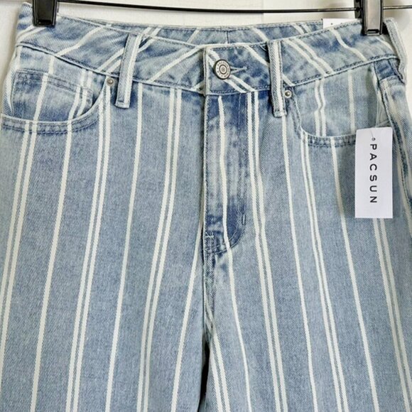 PACSUN Striped Mom Jeans NWT 25 - Picture 2 of 6